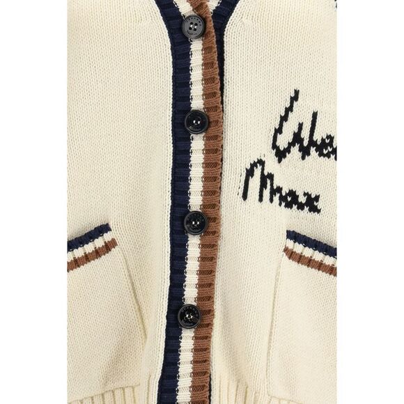 Max Mara Beige Cotton Women's Cardigan - Picture 3 of 3